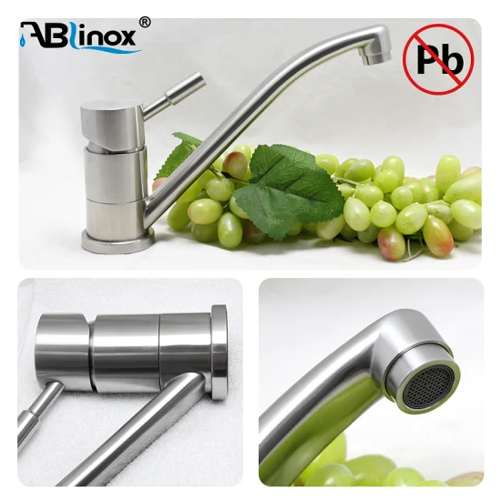 Ablinox estilo moderno torneira de aço inoxidável misturador hardware acessórios de cozinha torneira de pia de água potável